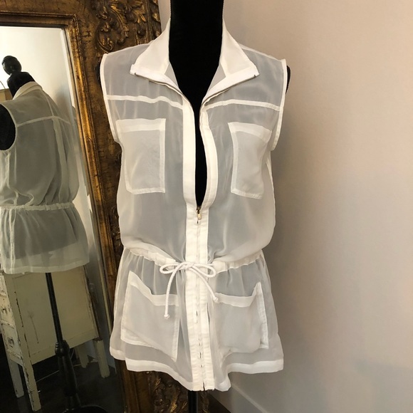 Mossimo Supply Co. Tops - Cute White Vest/Coverup